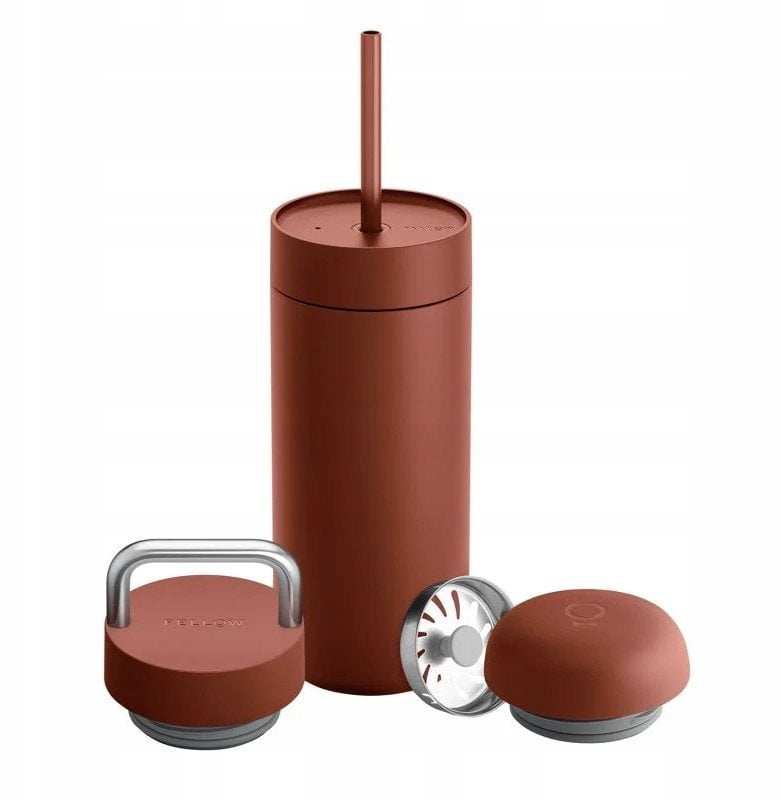 Fellow - Carter Move Mug 3 w 1 - Kubek termiczny + 3 nakrętki - Sienna 473 ml