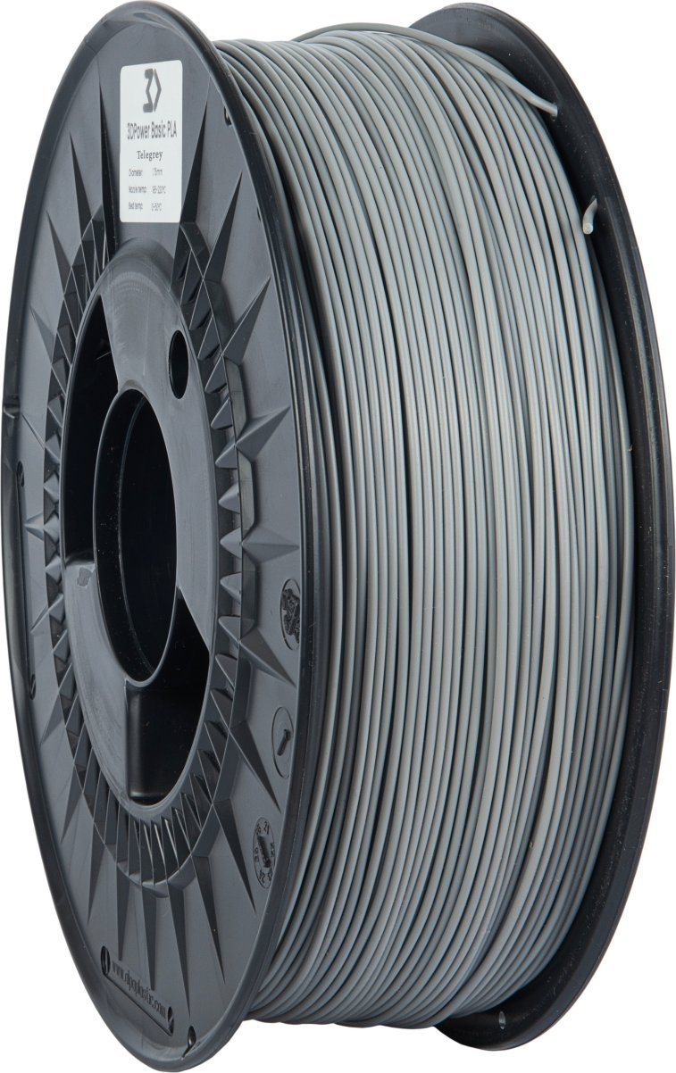 3DPower Filament 3DPower Basic PLA 1.75mm Telegrey 1kg