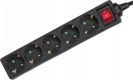 Listwa zasilająca Maclean 5 gniazd 1.4 m czarna (MCE226)