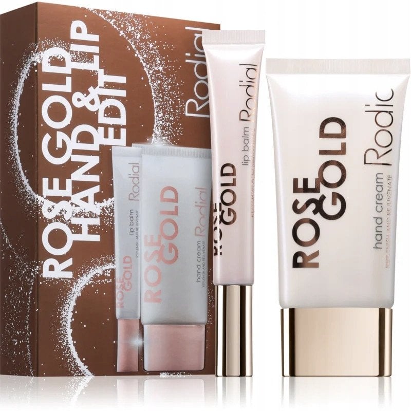 Set Rodial: Rose Gold, Rejuvenating, Hand Cream, 40 ml + Rose Gold, Lip Balm, 10 ml For Women