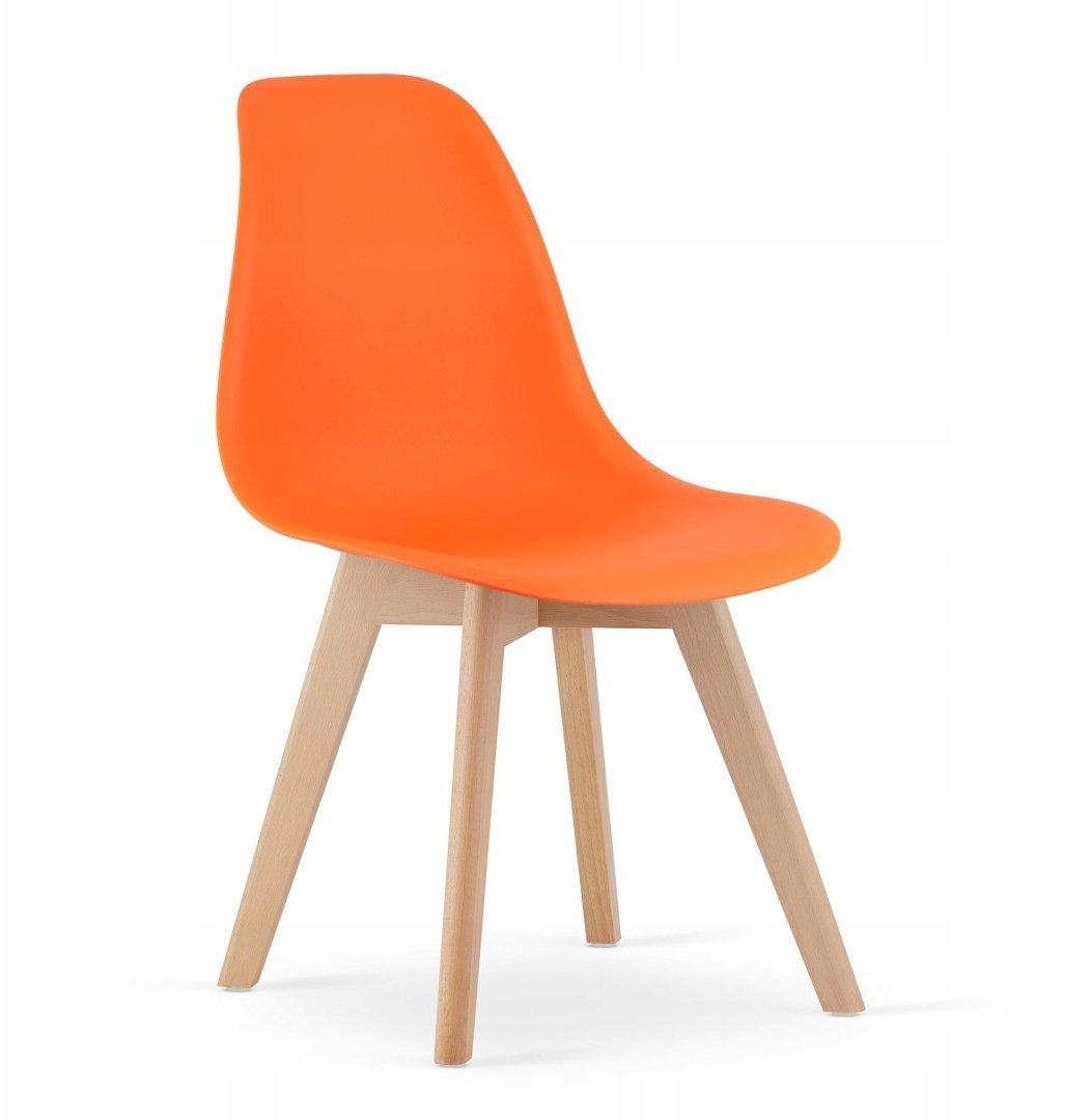 Leobert Krzesło KITO pomarańczowy / naturalne nogi x 1