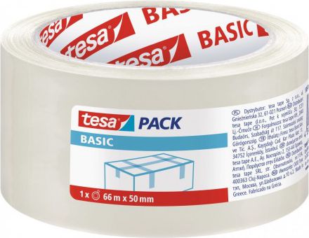 Tesa Taśma pakowa tesa® BASIC 66m x 50mm, przezroczysta (58570-00000-00)
