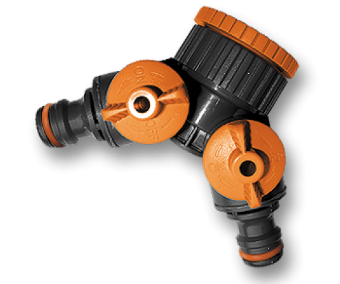 Bradas Trójnik z dwoma zaworami GW 1 x 3/4" bez etykiety (ECO-PWB2222L*)