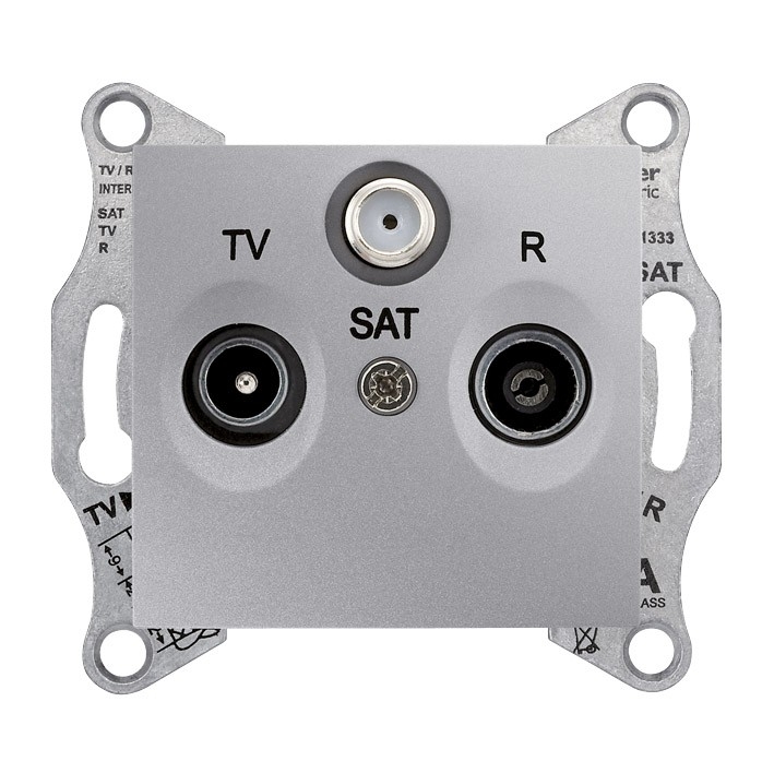 Schneider Electric Gniazdo antenowe aluminium RD/TV/SAT - SDN3501460