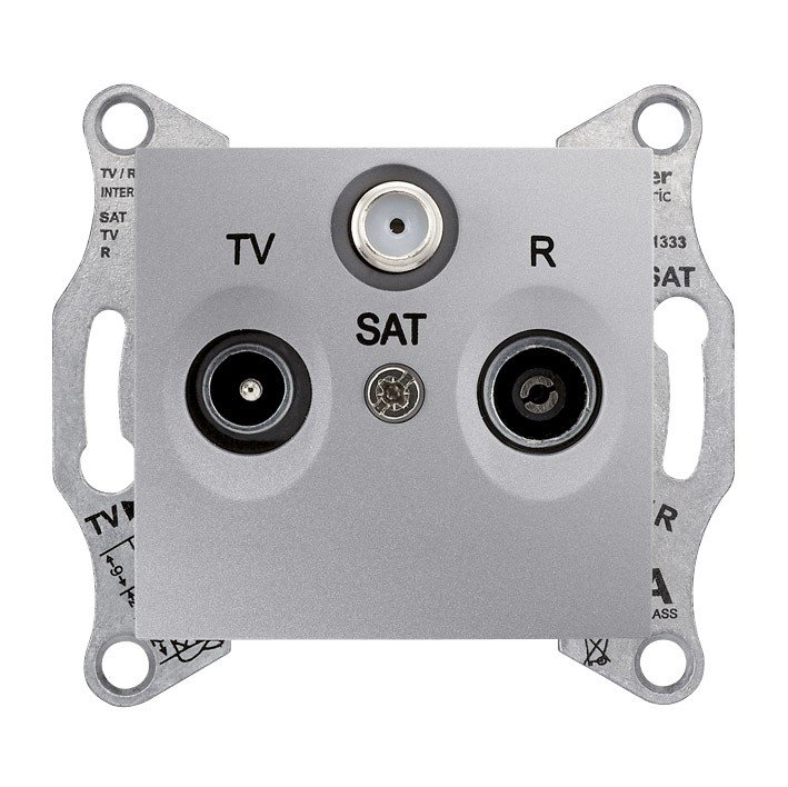 Schneider Electric Gniazdo antenowe aluminium RD/TV/SAT - SDN3501460