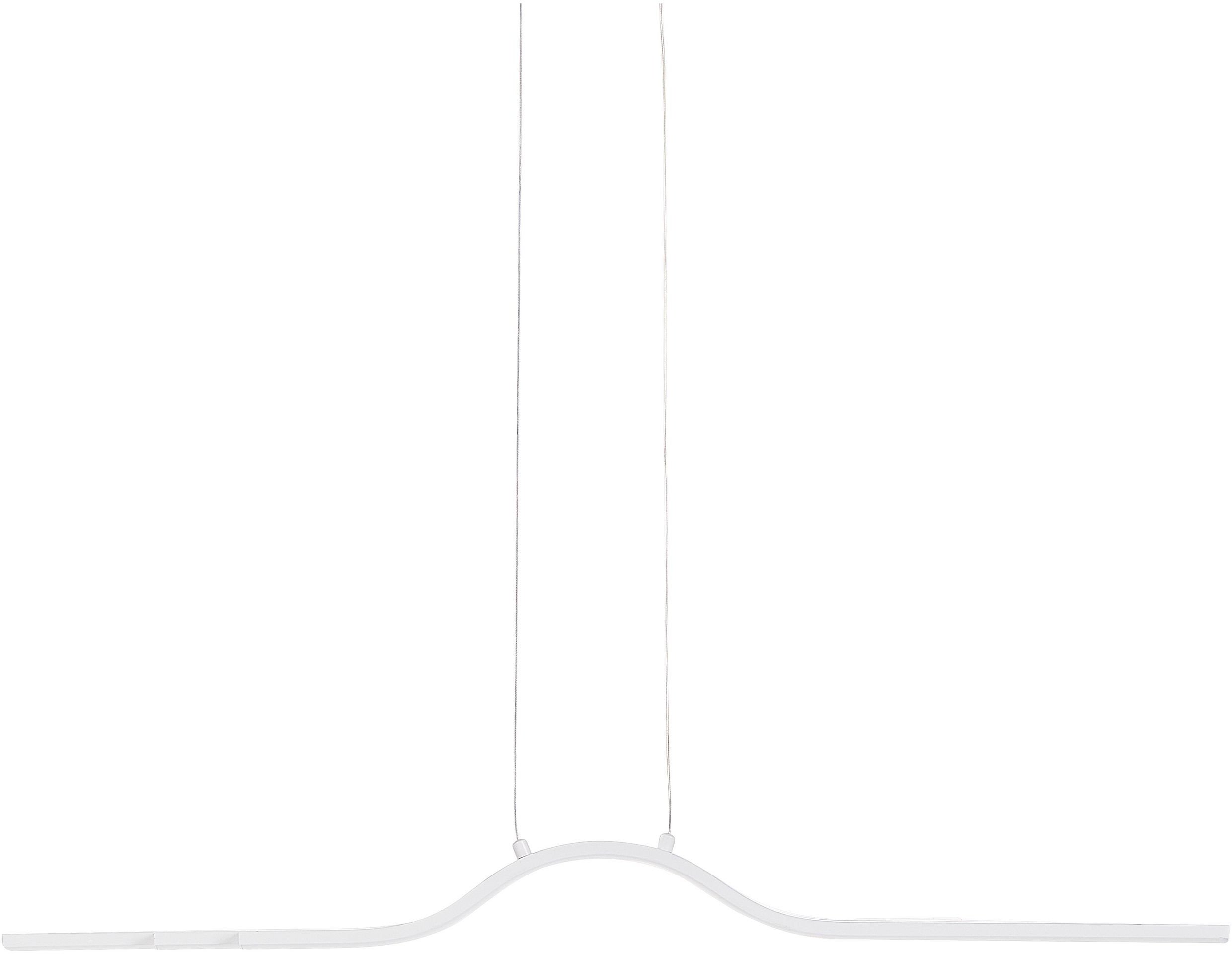 Lampa wisząca Beliani Lampa wisząca LED HONGU Ze ściemniaczem Metal Biały