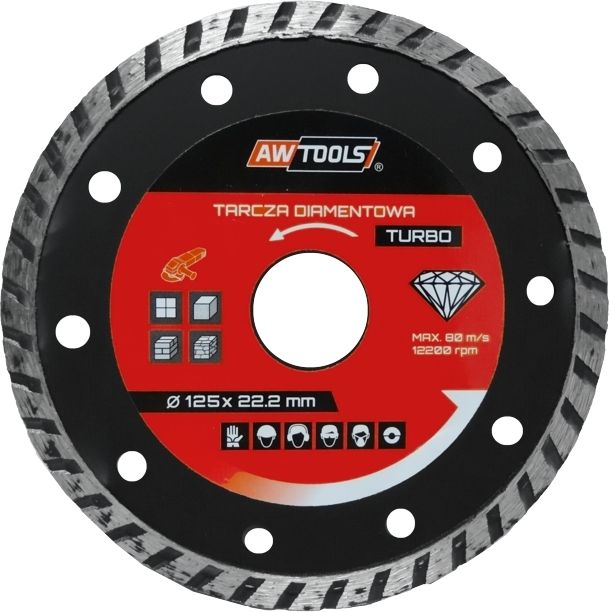 AWTools Tarcza diamentowa Turbo 125 x 22,2mm (AW47125)