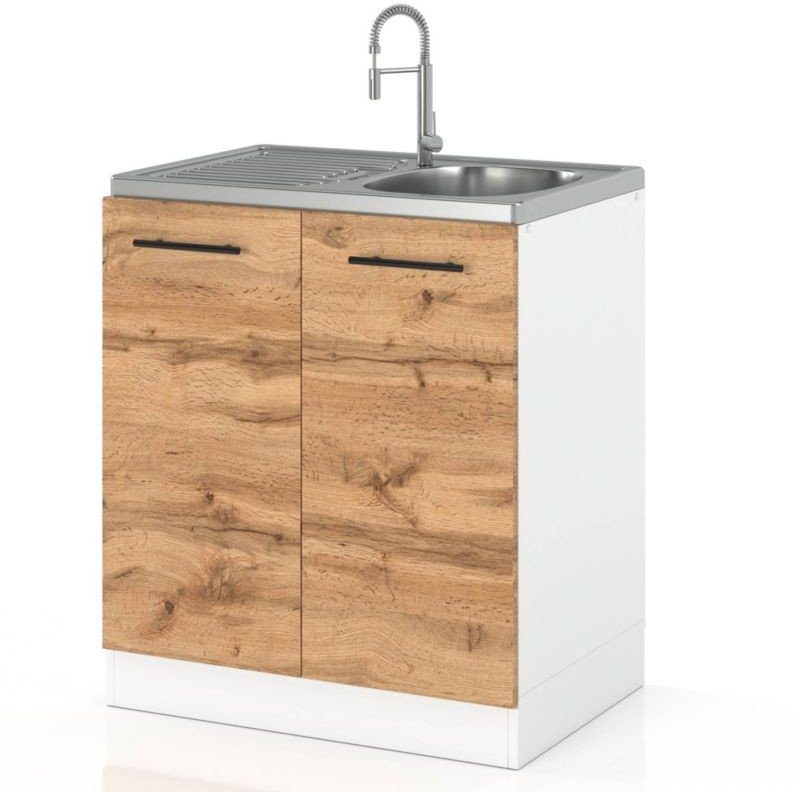 szafka kuchenna stojąca modułowa pod zlewozmywak 60cm spremium dąb wotan