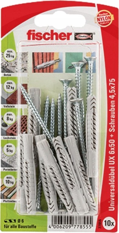 Fischertechnik Fischer UX 6 x 50 SK Universalrawplug 50 mm 6 mm 77855 10 stk