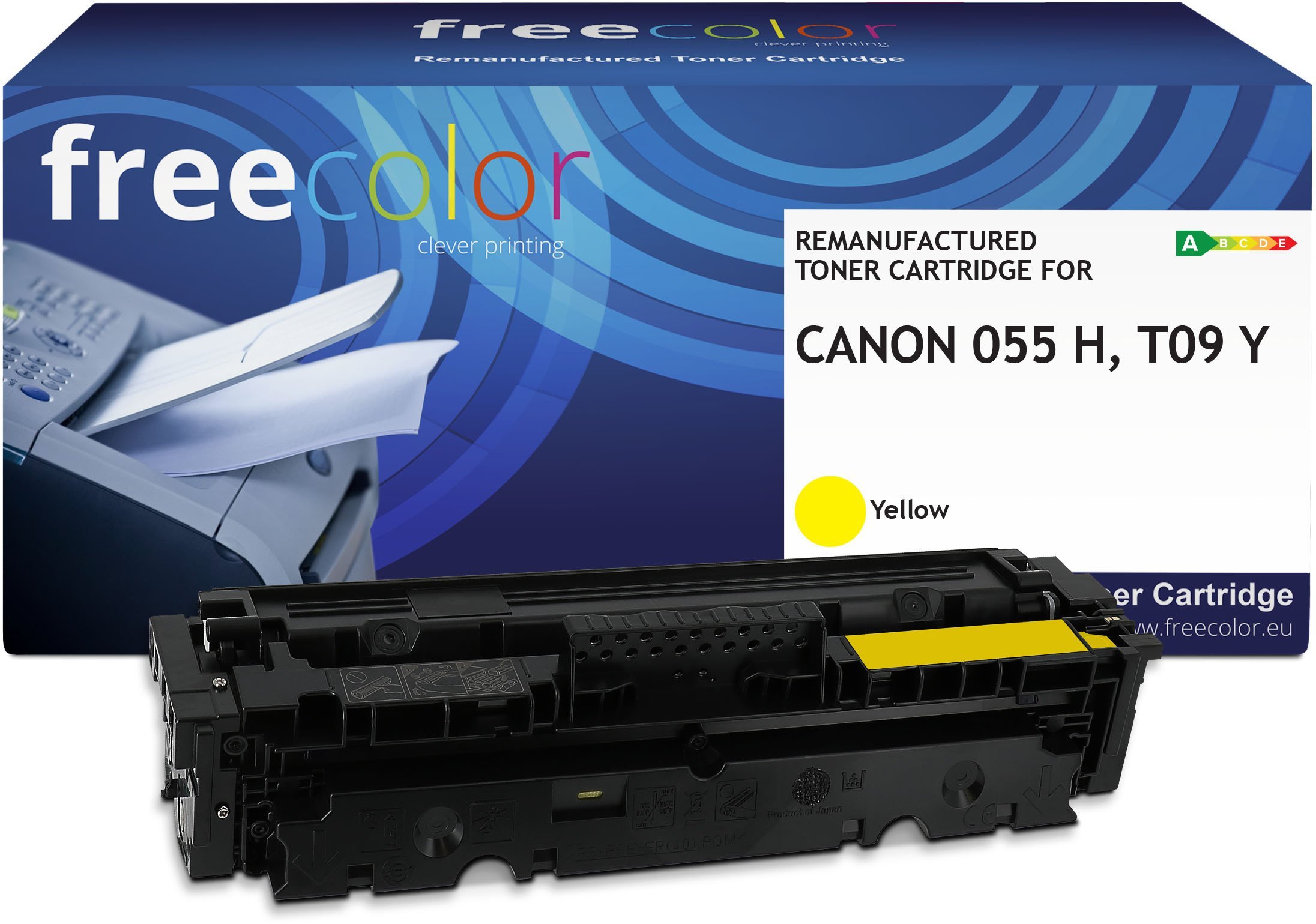 Toner Freecolor Toner Canon 055H (3017C002) yellow 5600 stron remanufactured