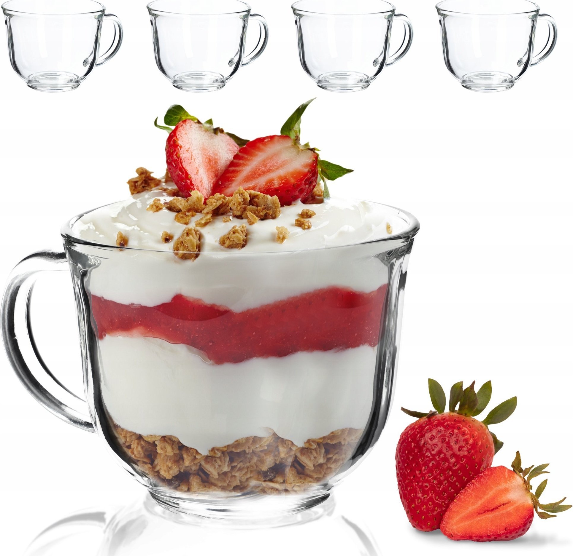 Kadax KADAX Szklanki Do Kawy Herbaty 480ml Zestaw 4szt