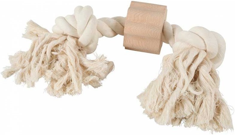 Zolux Wild Giant Zabawka szarpak dla psa sznur z drewnianym krążkiem