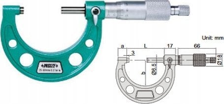 Insize MIKROMETR 200-225 STANDARD.
