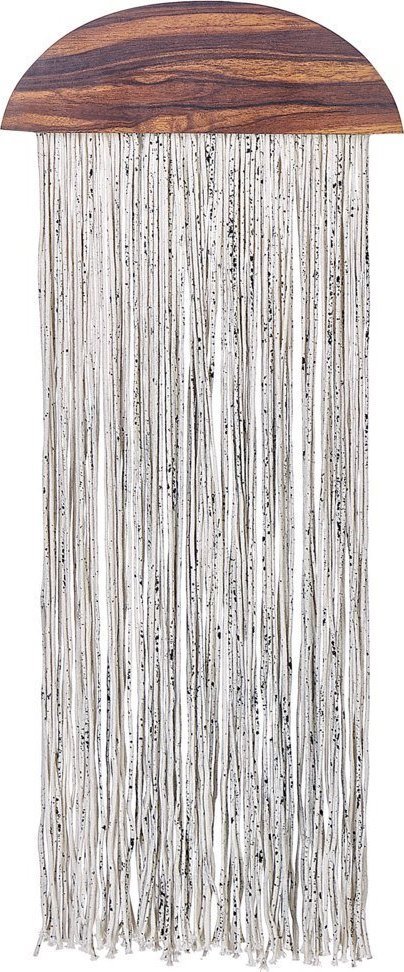 Beliani Dekoracja ścienna ciemne drewno z białym ZIKIRIA