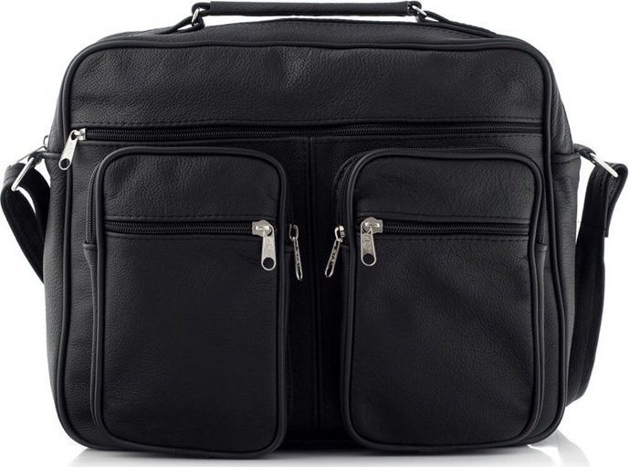 Belveder Torba do Pracy Męska Skórzana Czarna NORD81