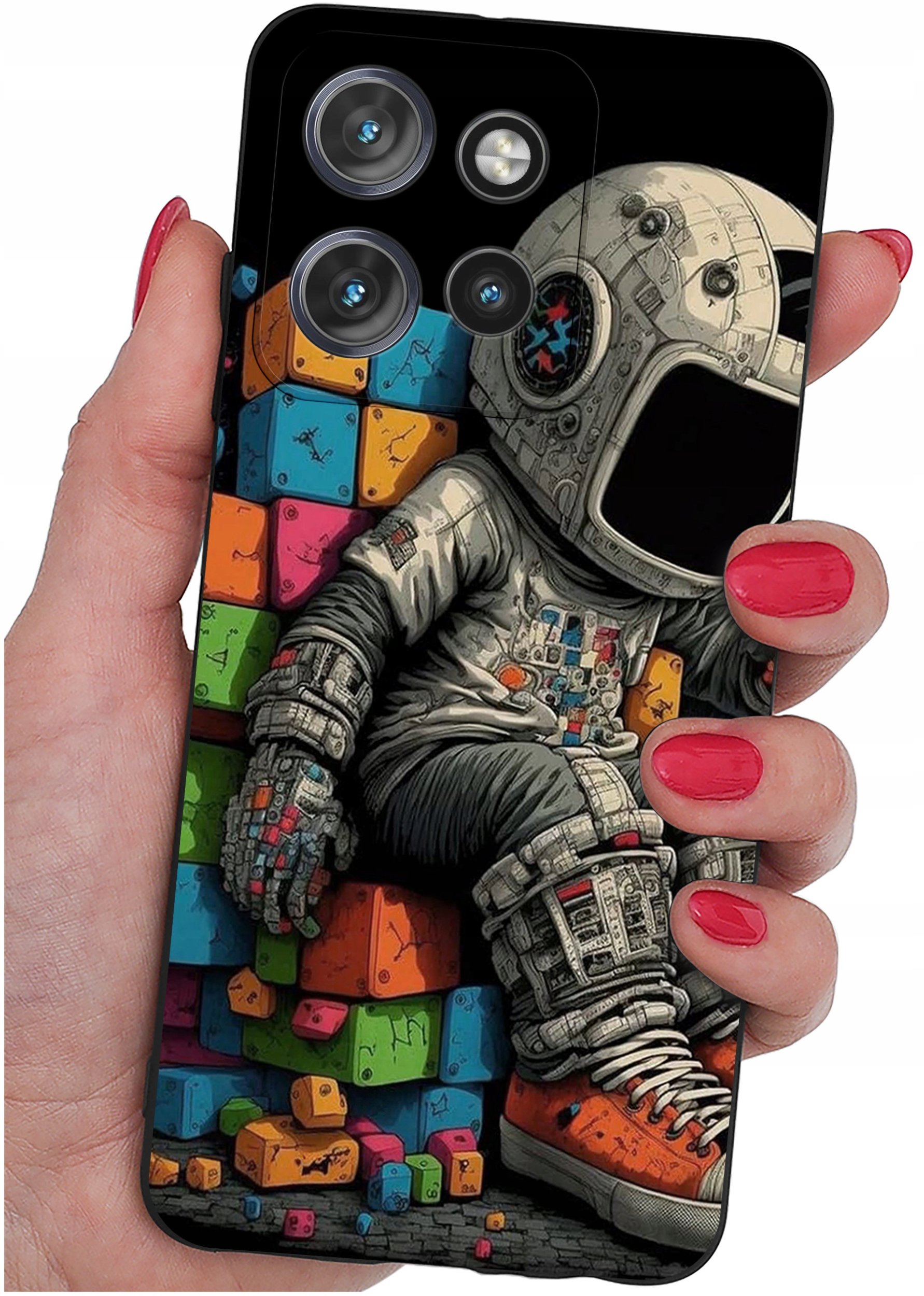 Etui do Motorola Moto EDGE 50 Neo WZORY |SILIKONOWE MATT CASE + SZKŁO 9H