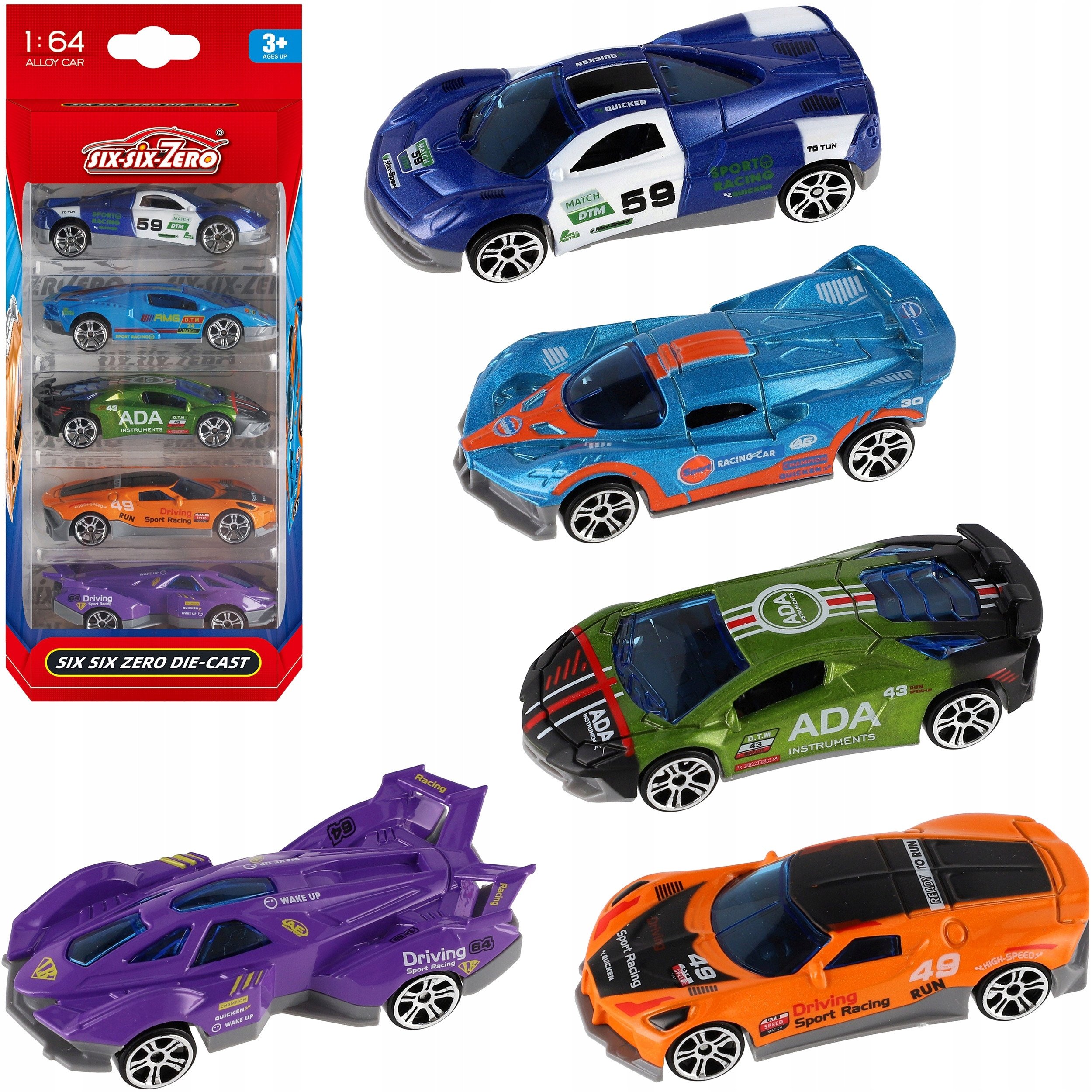 Auto metalowe resorak 5szt