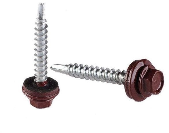 SELF SCR 4,8X35 WOOD+EPMD RAL8004 10PCS