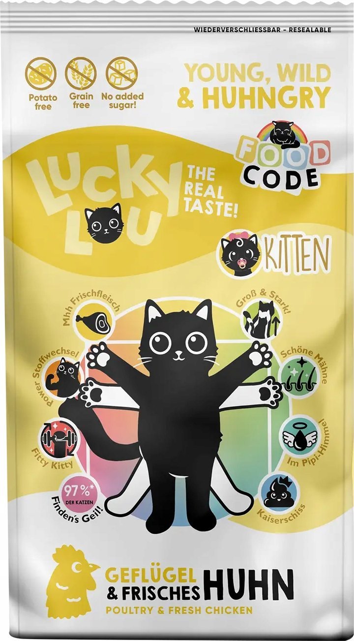 Lucky Lou Lucky Lou Food Code Lifestage Kitten Geflugel & Huhn 340g