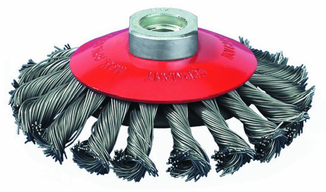 Abraboro Szczotka tarczowa kątowa Ø100mm z gwintem M14 karbowana - AB99019501