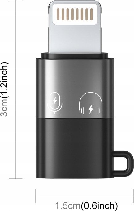 Adapter USB Puluz PU649B Lightning - USB-C Czarny (SB8500)