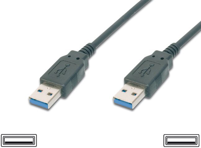 Kabel USB PremiumCord USB-A - USB-A 2 m Czarny (ku3aa2bk)