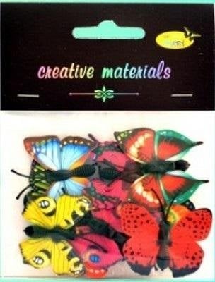 Dekoracja świąteczna MFP paper Motyle ozdobne 4-4,5cm 10szt MIX