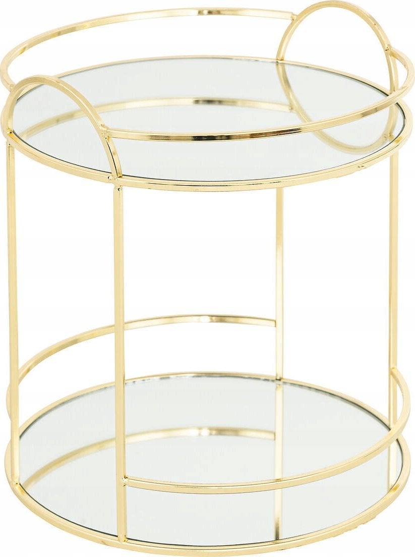 Atmosphera Dekoracyjna taca lustrzana złota FEEL, 20,5 x 24 cm