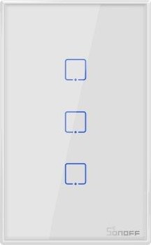 Sonoff T2US3C - 3-gang Wi-Fi Smart Wall Switch US - White