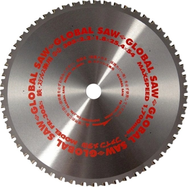 GLOBAL SAW Piła tarczowa do cięcia stali GLOBAL SAW 305 x 2,2/1,8 x 25,4mm / 54z CERMET