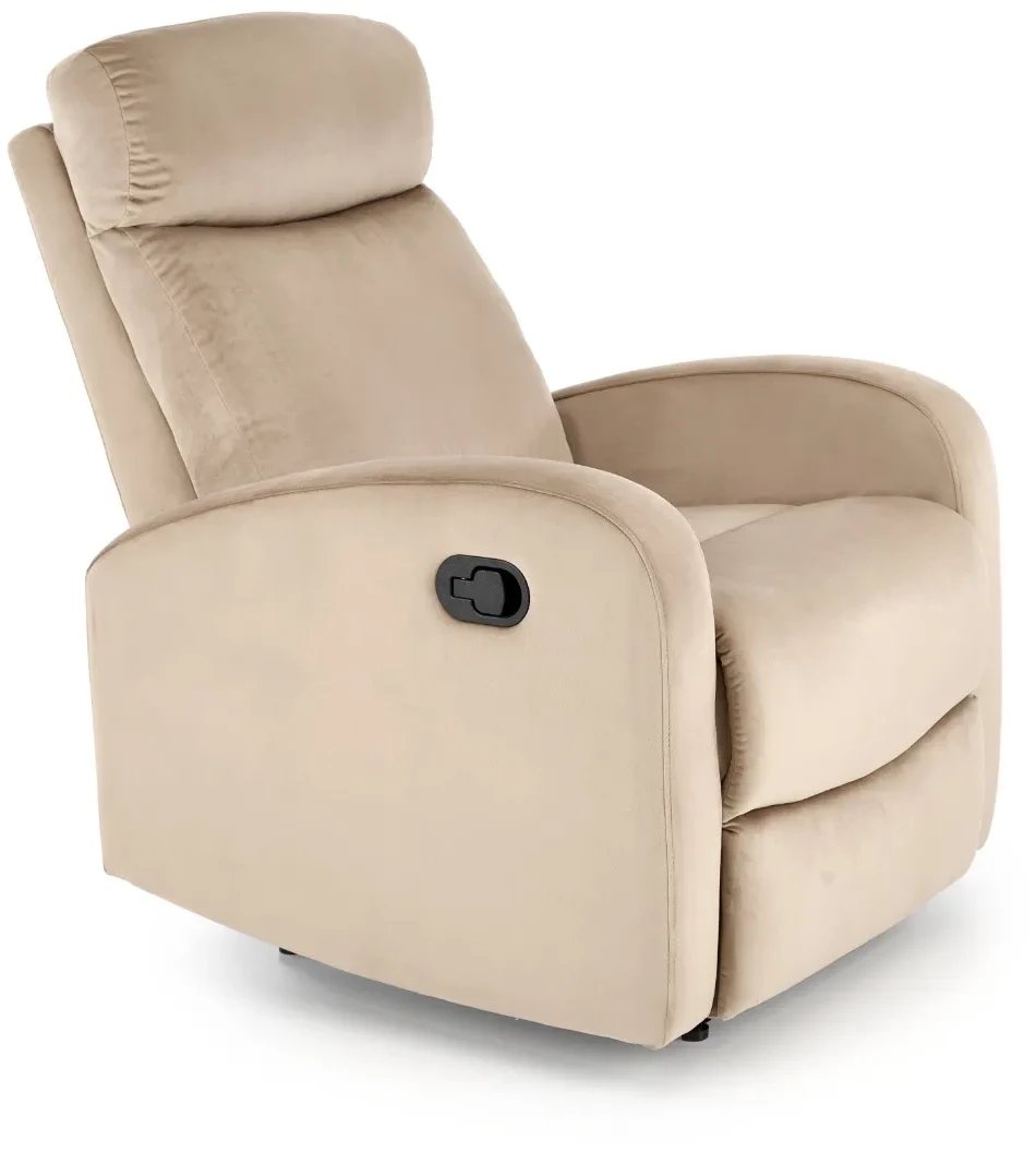 Fotel rozkładany WONDER VELVET beżowy HALMAR