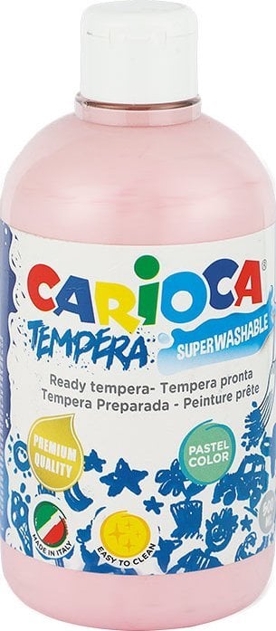 Carioca Farba tempera 500ml pastel różowa, RÓŻOWY PASTELOWY