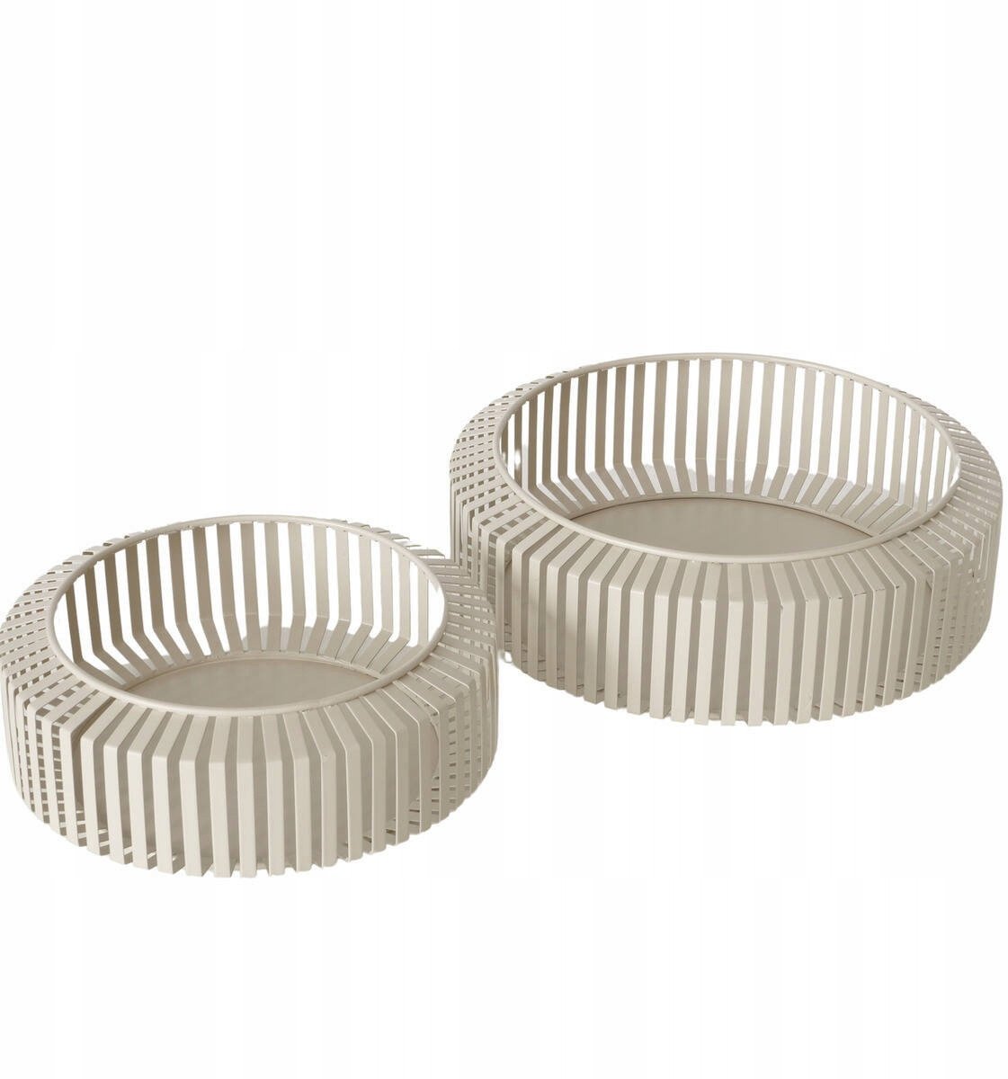 Metalowe miski ozdobne VIKI, 2 szt. Ø 24-30 cm