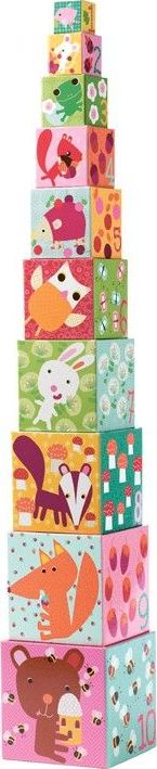 Djeco Djeco Kartonowe klocki piramida Las