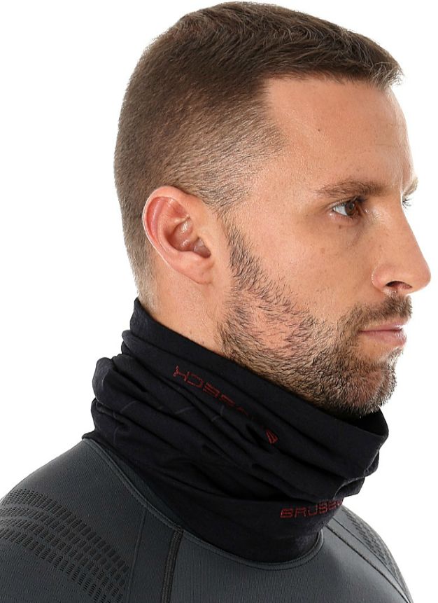 Brubeck Chusta wielofunkcyjna męska Merino czarna r. L/XL (KM10360)