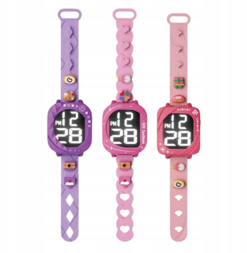 Zegarek DIY Dla Dzieci Wymienne Opaski Regulowane Koraliki Ozdobne