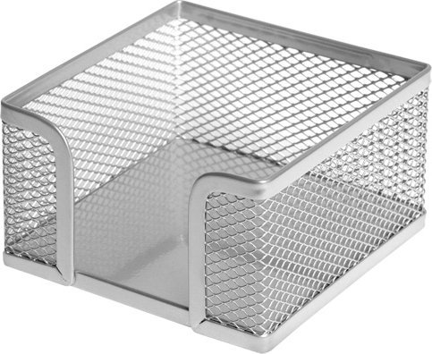 Forofis Pojemnik na kostkę biurową 95x95mm FOROFIS 91305 srebrny metalowy