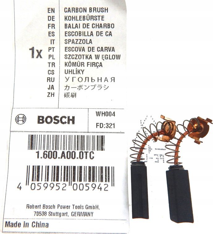 Bosch zestaw szczotek węglowych do wiertarki stołowej PBD 40 1600A000TC