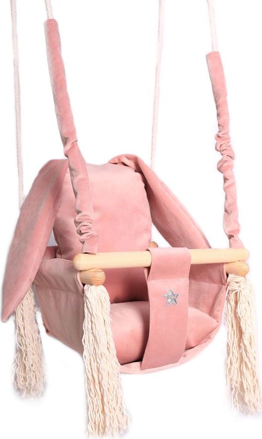 Huśtawka Elior Różowa huśtawka królik dla dziewczynki - Delia (E11335)