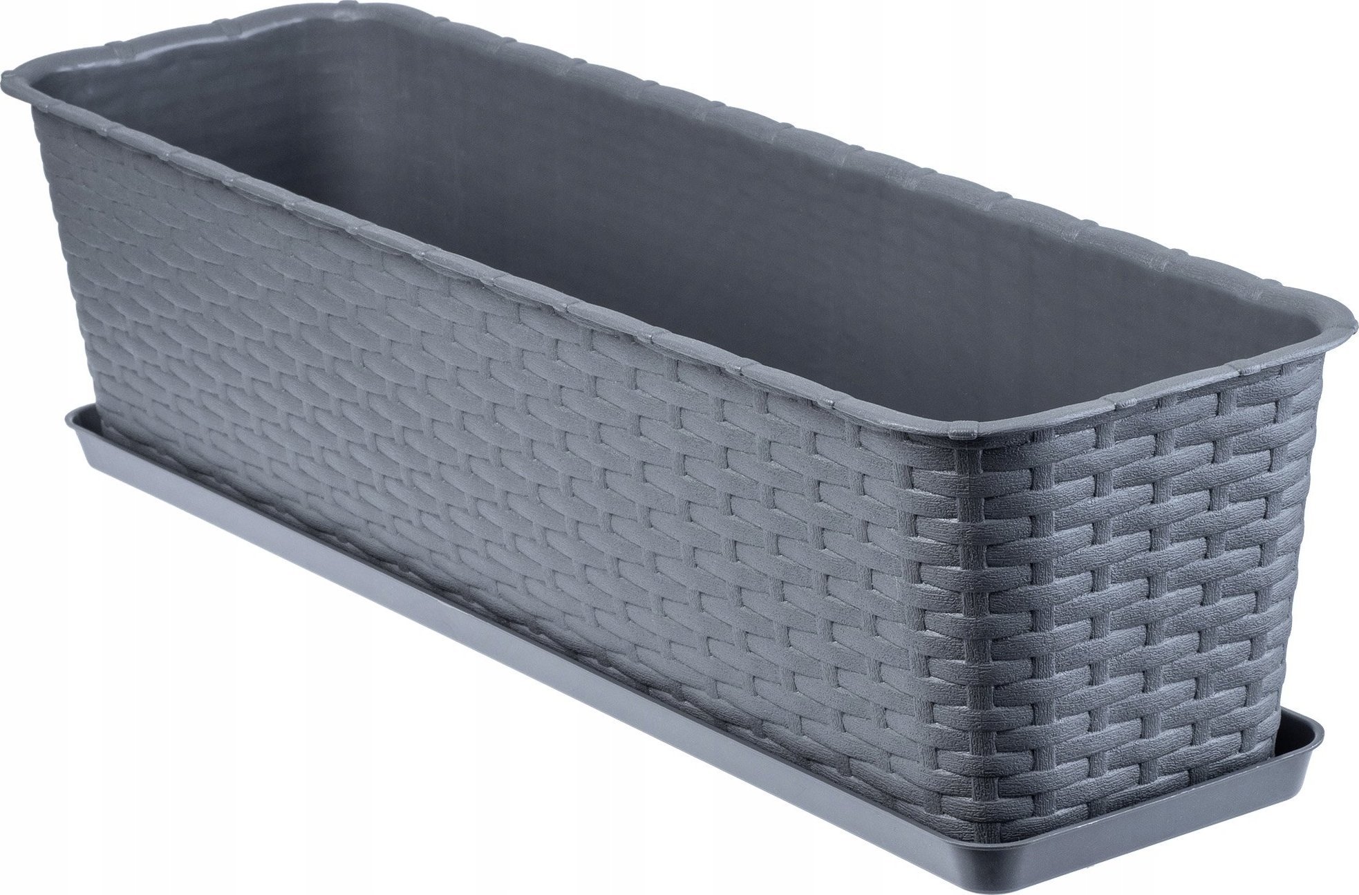 Kadax Doniczka Donica Balkonowa Podstawka 60cm Grafitowa