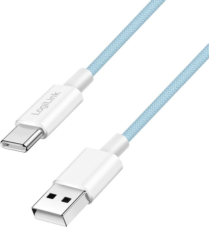 Kabel USB LogiLink USB-A - USB-C 1 m Niebieski (CU0330)