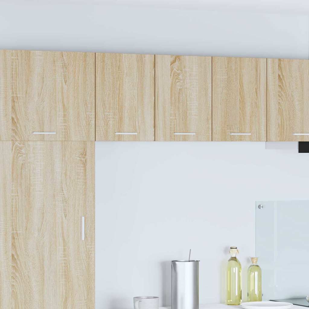 vidaXL Szafka wisząca z półką Riga Dąb Sonoma i Biały 30 x 31 x 40 cm