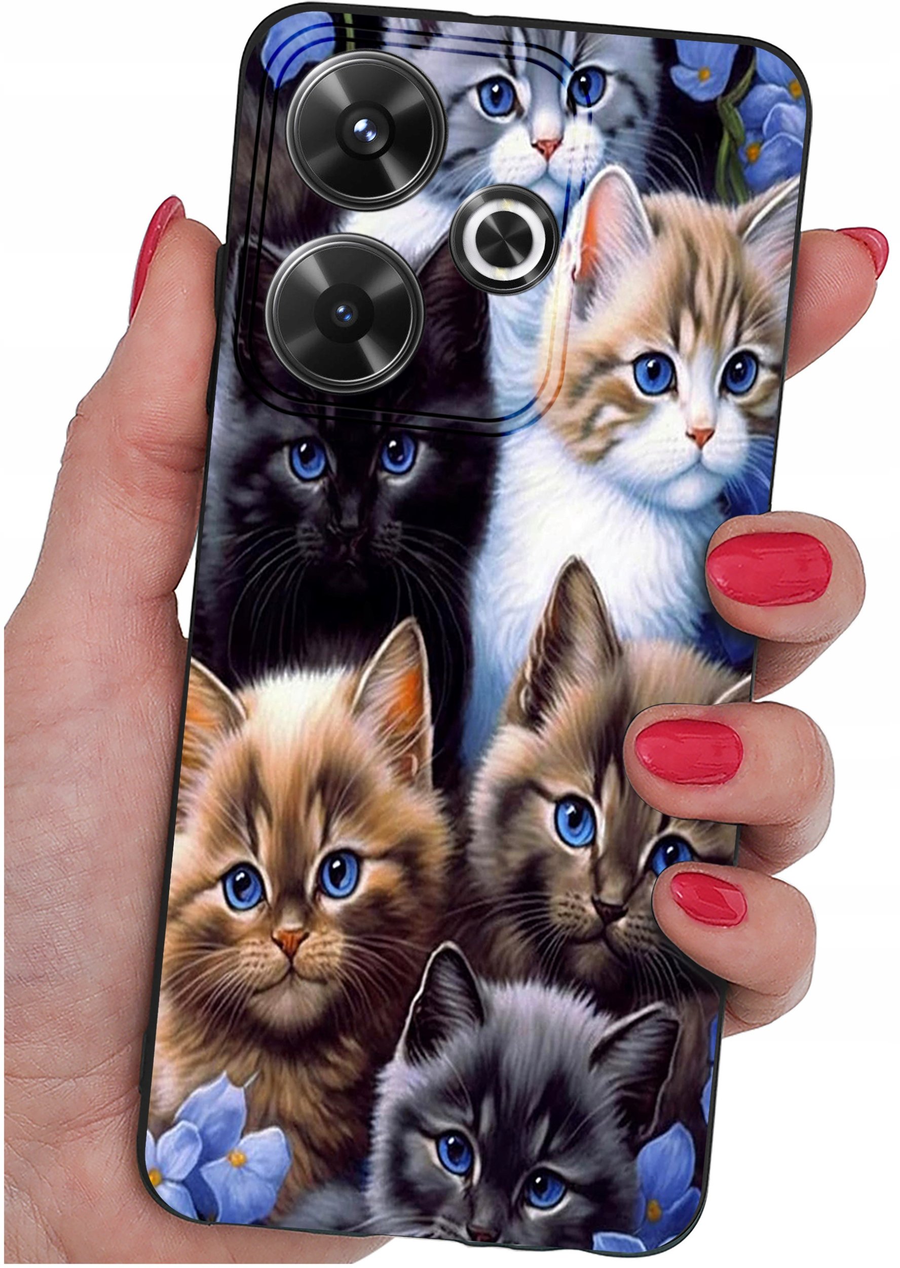 Etui do Xiaomi Redmi 13 4G WZORY |SILIKONOWE MATT CASE + SZKŁO 9H