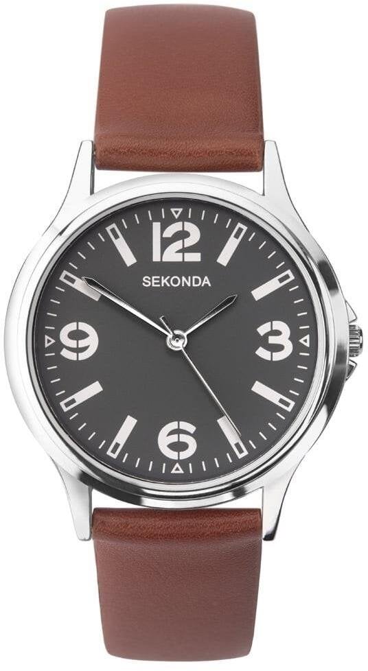 Zegarek Sekonda , , Quartz Leather Strap Watch, 1682.82, For Men For Men