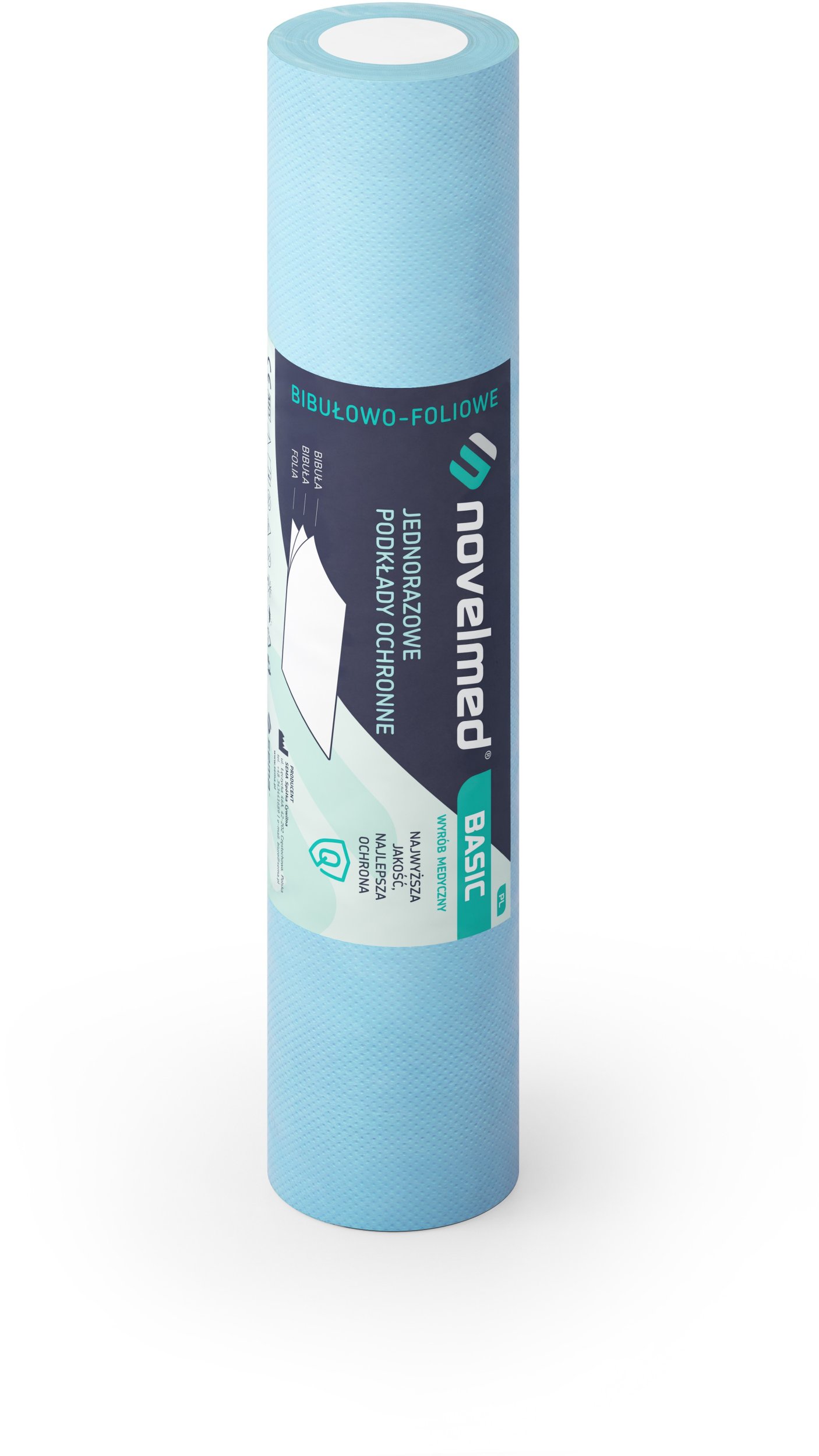 Podkład ochronny 3 warstwowy w rolce Basic Niebieski 50 x 50 cm, 80 szt.