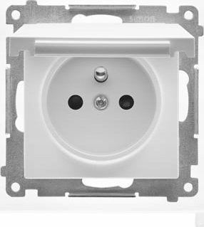 Kontakt-Simon Gniazdo wtyczkowe Kontakt-Simon 55 TGZ1BCZ.01/111 do wersji IP44 z uszczelką moduł 16 A, 250V~, szybkozłącza biały mat