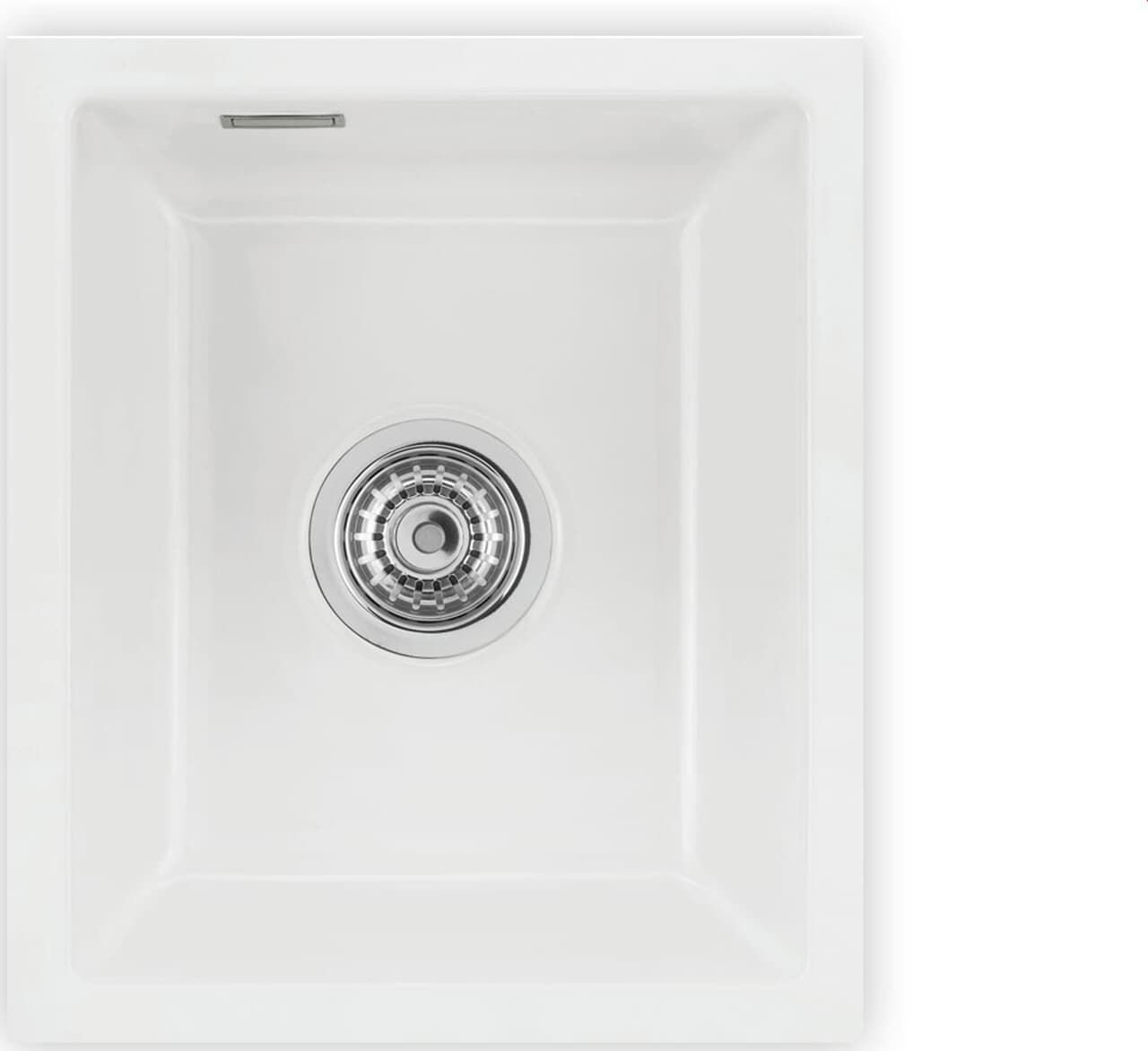 Zlewozmywak SYSTEMCERAM Systemceram Mera 32 U Gronland, zlewozmywak ceramiczny, korek manualny