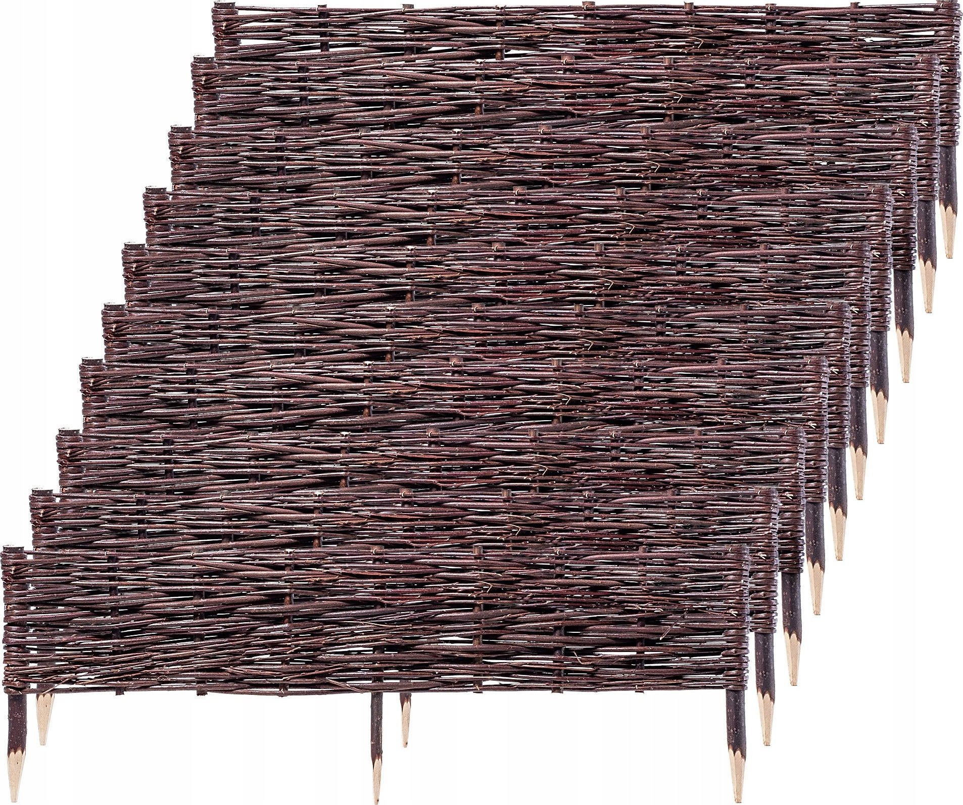 Kadax Palisada Ogrodowa 100x30cm Płotek Wiklinowy 10szt