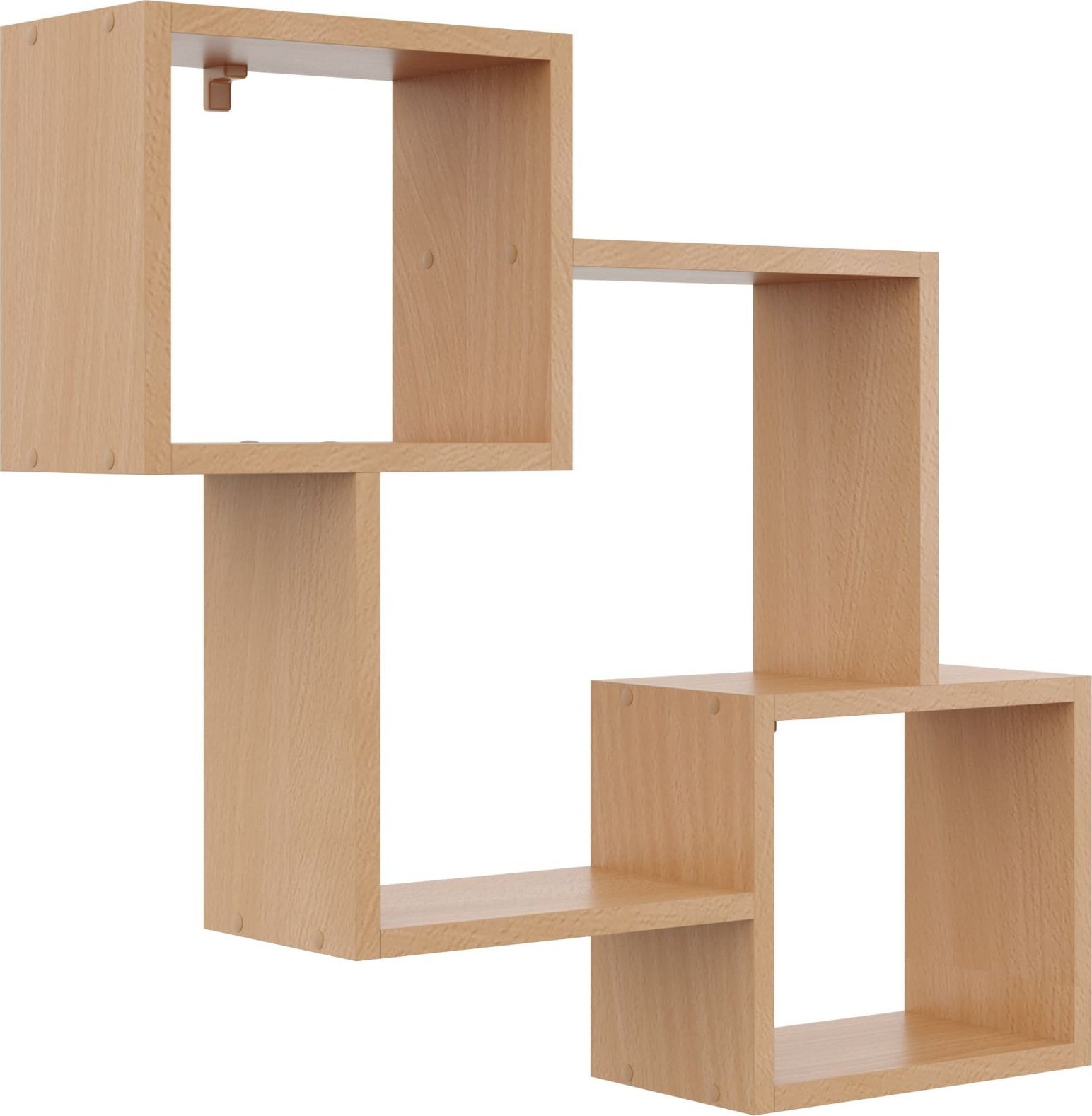 Tyletegotu Półka ścienna, wisząca, regał, 78x18x71 cm, buk, mat