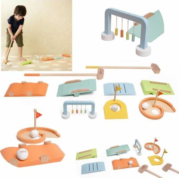 Classic World Drewniany Zestaw Do Gry W Golfa Różne Przeszkody